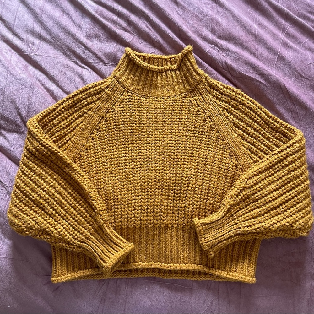 Yellow Cropped H&M Sweater